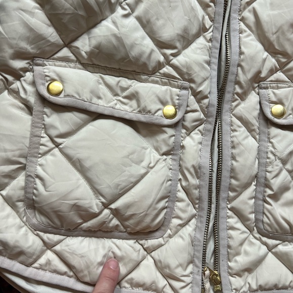 JCREW Cream Down Vest Size Small - Picture 3 of 5